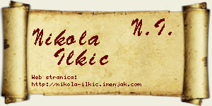 Nikola Ilkić vizit kartica